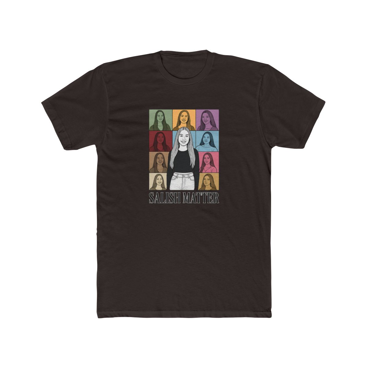 Salish Matter Pop Art Collage T Shirt - alternate angle 2, merchandise