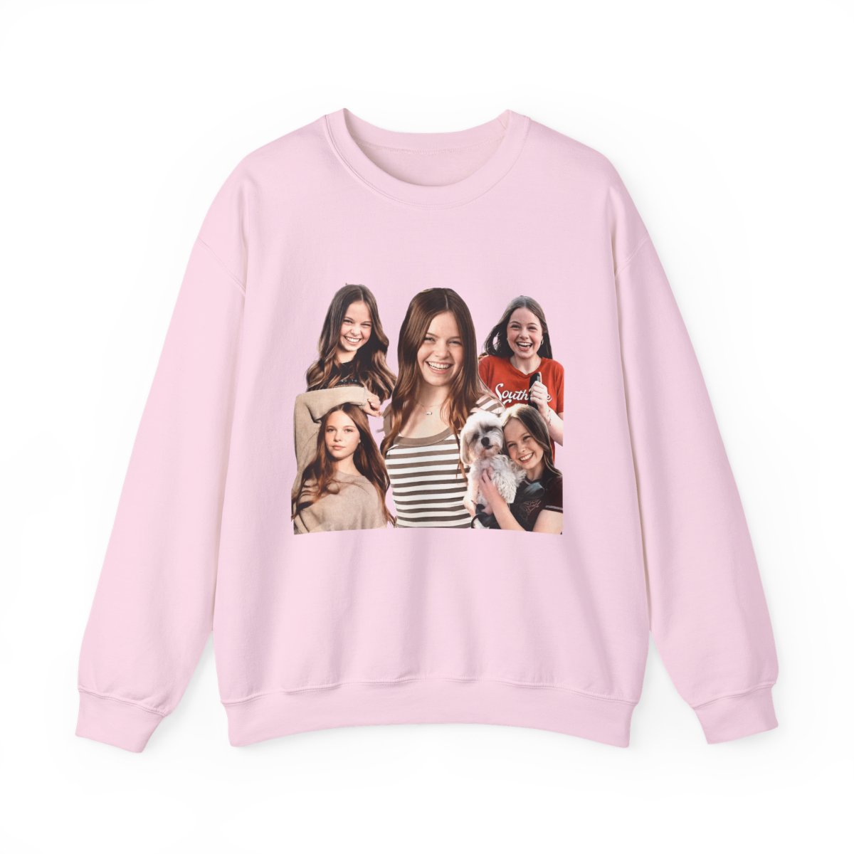 Dark grey Sweatshirts with a pink and silver gradient graphic that reads "SALISH Matter". The graphic includes multiple images of a person. The shirt has short sleeves and a crew neck - alternate angle 5, merchandise