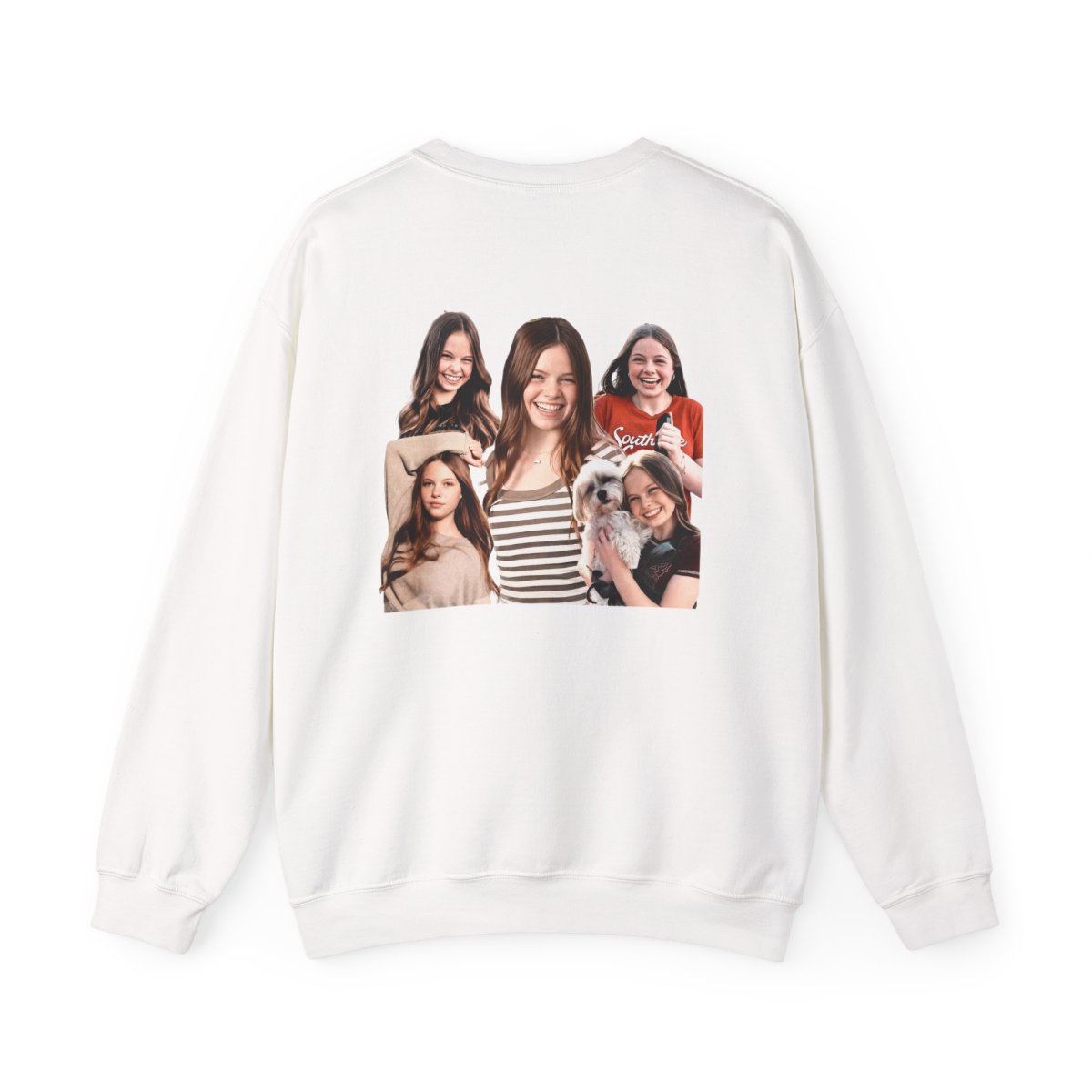 Dark grey Sweatshirts with a pink and silver gradient graphic that reads "SALISH Matter". The graphic includes multiple images of a person. The shirt has short sleeves and a crew neck - alternate angle 1, merchandise