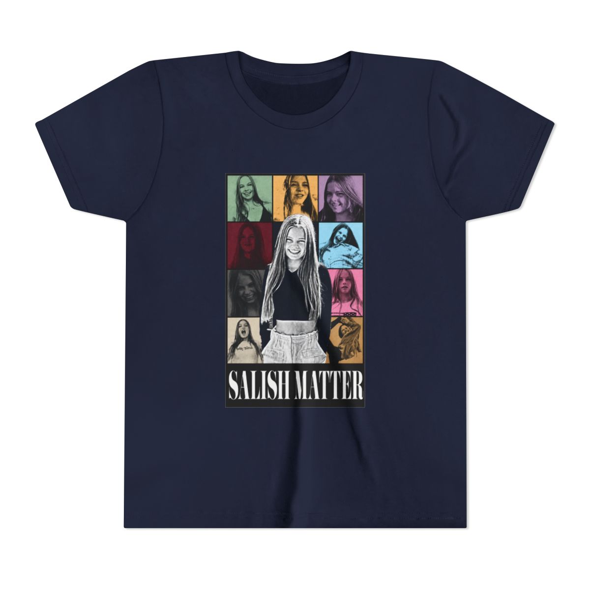 Salish Matter Pop Art Collage Kids T Shirt - alternate angle 4, merchandise