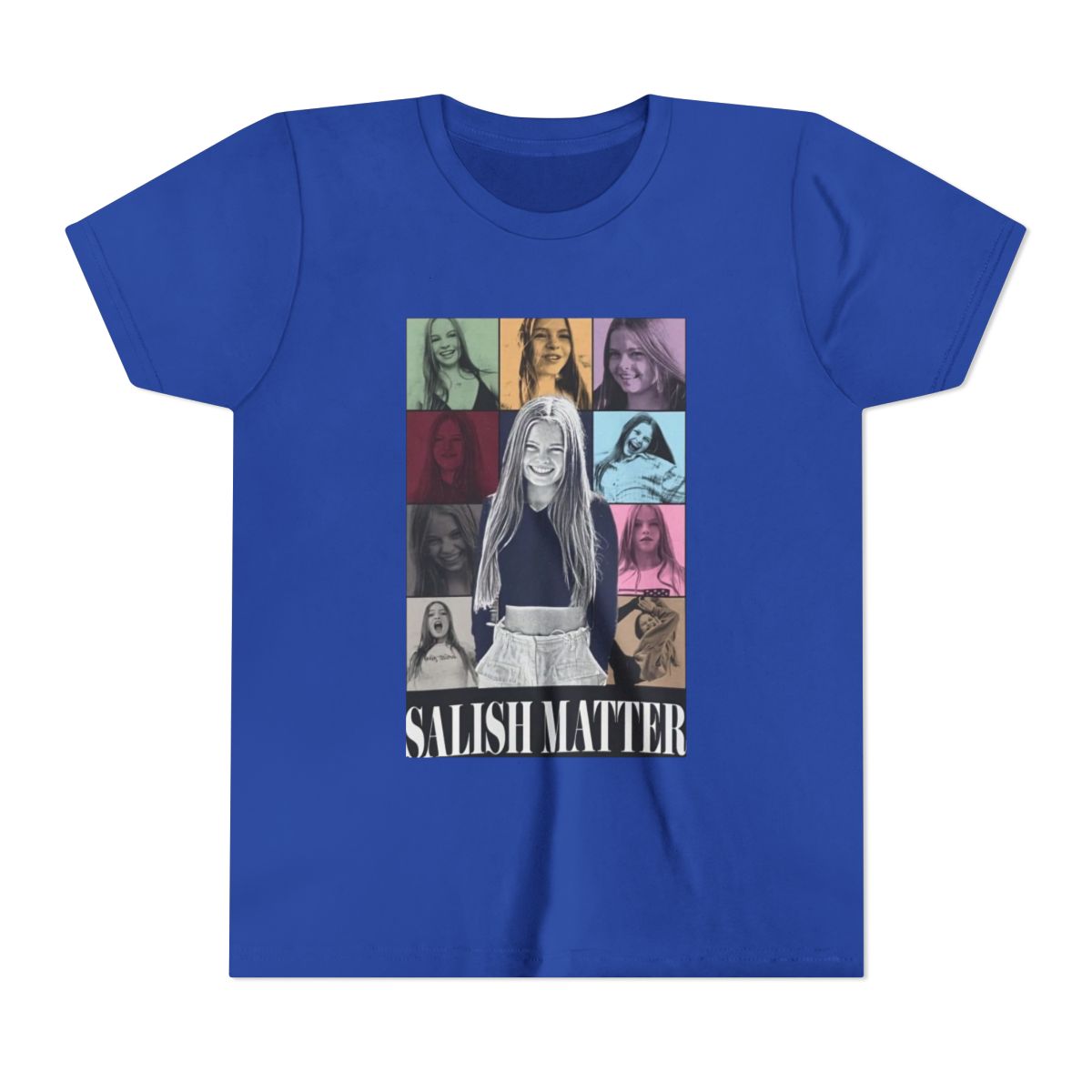 Salish Matter Pop Art Collage Kids T Shirt - alternate angle 4, merchandise