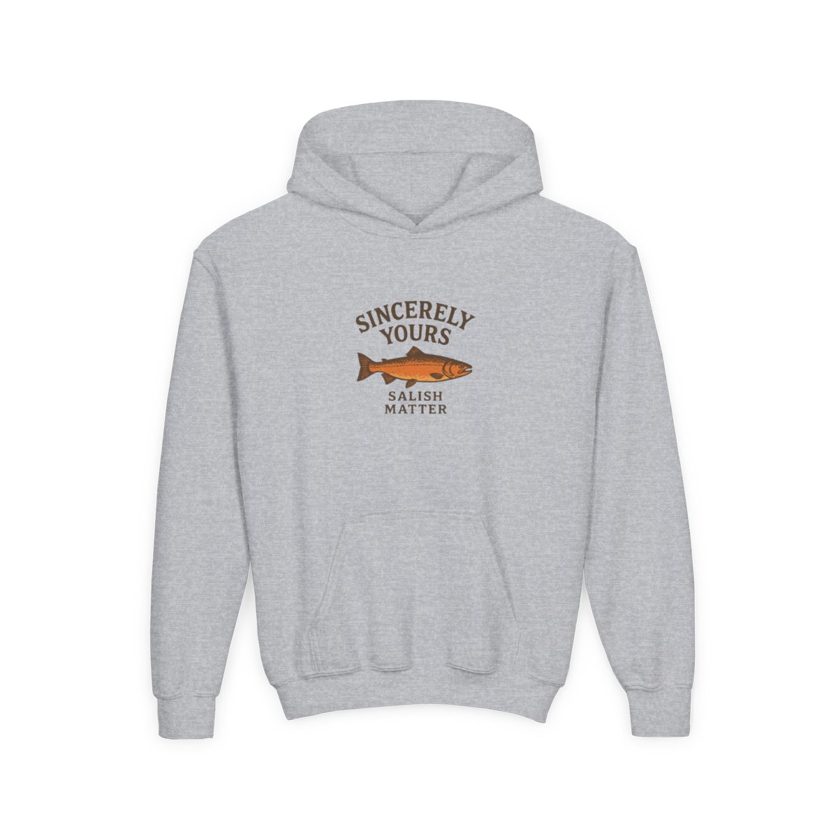 Sincerely Yours Salish Matter Minimalist Pullover Hoodie - PNW Heritage Gift (Kids)