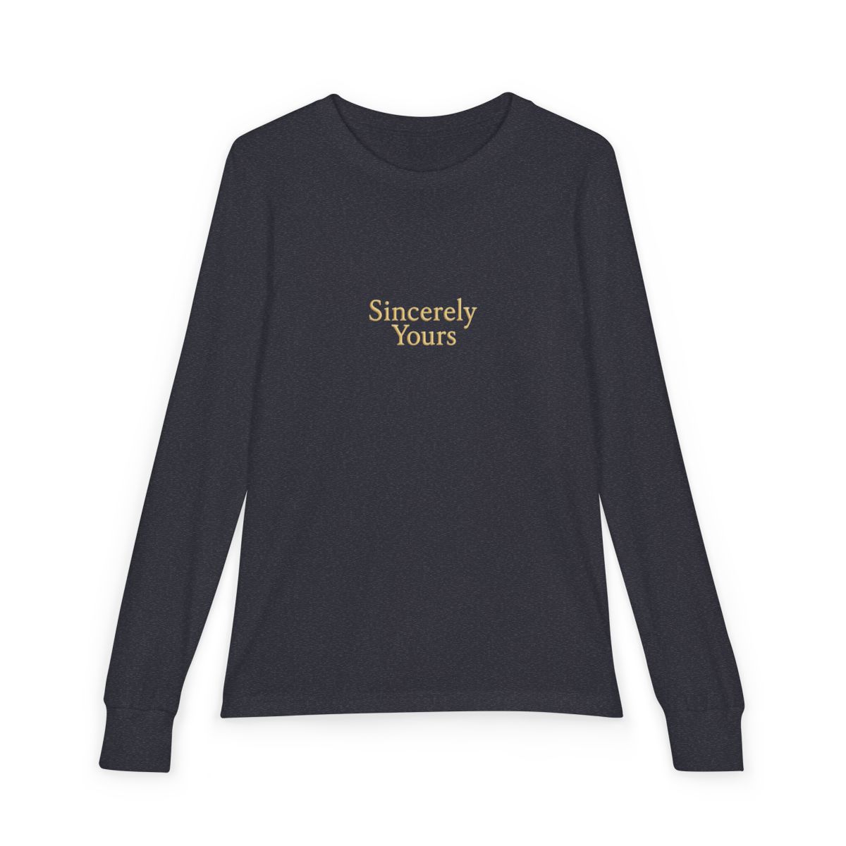 A pale yellow hoodie with the text "Sincerely Yours" across the chest. The hoodie has a hood and long sleeves. A small patch is visible on the left sleeve (Kids) - alternate angle 5, merchandise
